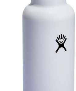 HYDRO FLASK - Water Bottle 621 ml (21 oz) - Vacuum Insulated Stainless Steel Water Bottle with Flex Straw Cap - BPA-Free - Standard Mouth - White