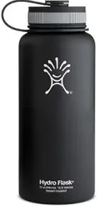 Hydro Flask Insulated Wide Mouth Stainless Steel Water Bottle 32 Ounce Black