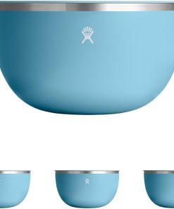 Hydro Flask 5 Quart Stainless Steel Reusable Food Bowl Outdoor Kitchen Camping Insulated Dinnerware Cookware Baltic- Dishwasher Safe, BPA-Free, Non-Toxic (Pack of 4)