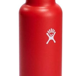 HYDRO FLASK - Water Bottle 621 ml (21 oz) - Vacuum Insulated Stainless Steel Water Bottle with Flex Straw Cap - BPA-Free - Standard Mouth - Goji