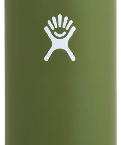 Hydro Flask Water Bottle - Stainless Steel & Vacuum Insulated - Wide Mouth with Leak Proof Flex Cap - Old Style Design - 40 oz, Olive