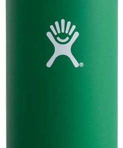 Hydro Flask 21 oz Vacuum Insulated Stainless Steel Water Bottle, Standard Mouth with Loop Cap, Forest
