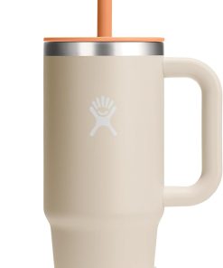 Hydro Flask Kids 24 Oz Travel Tumbler with Handle, Lid and Straw for School - Insulated Stainless Steel in Coconut Cream