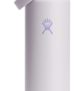 Hydro Flask Water Bottle - Insulated Stainless Steel - Wide Straw Lid, Non Spill, Leakproof in 24 Oz Cloud Pink