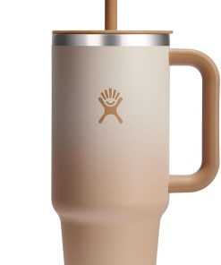 Hydro Flask 40 Oz Travel Tumbler with Handle, Lid and Straw - Insulated Stainless Steel in 40 Oz Honey Ombre