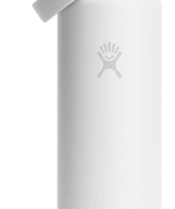 Hydro Flask Water Bottle - Insulated Stainless Steel - Wide Straw Lid, Non Spill, Leakproof in 24 Oz Tonal White