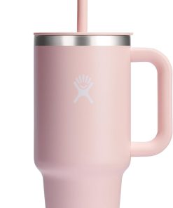 Hydro Flask Travel Tumbler with Handle, Lid and Straw - Insulated Stainless Steel in 32 Oz Trillium