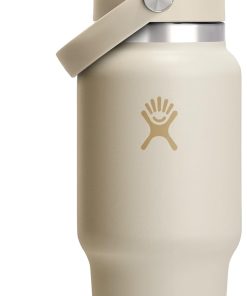 Hydro Flask Water Bottle - Insulated Stainless Steel - Wide Mouth Flex Chug Lid, Non Spill, Leakproof in 24 Oz Coconut Cream