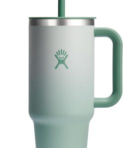 Hydro Flask 40 Oz Travel Tumbler with Handle, Lid and Straw - Insulated Stainless Steel in 40 Oz Matcha Ombre