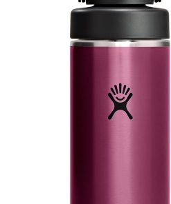 Hydro Flask Lightweight Wide Flex Chug Cap - Insulated Stainless Steel Water Bottle 16 Oz Garnet Red