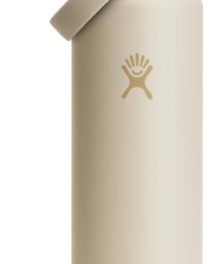 Hydro Flask Water Bottle - Insulated Stainless Steel - Wide Mouth Flex Straw Lid, Non Spill, Leakproof and Refillable in 24 Oz Coconut Cream