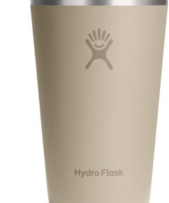 Hydro Flask All Around Tumbler Press-in Lid, Insulated Travel Mug, Stainless Steel Coffee Cup 16 Oz Oat Tan