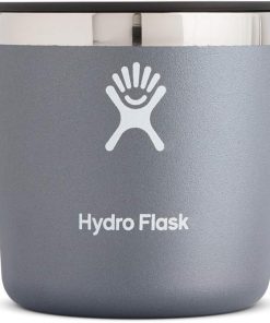 Hydro Flask 10 oz Rocks Cup - Stainless Steel & Vacuum Insulated - Whiskey Glass Press-In Lid - Graphite