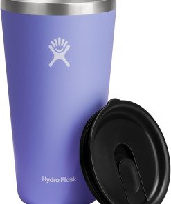 Hydro Flask All Around Tumbler Press-in Lid, Insulated Travel Mug, Stainless Steel Coffee Cup 28 Oz Lupine