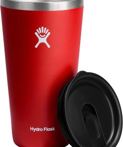 Hydro Flask All Around Tumbler Press-in Lid, Insulated Travel Mug, Stainless Steel Coffee Cup 28 Oz Goji