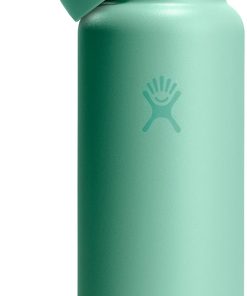 Hydro Flask Water Bottle - Insulated Stainless Steel - Wide Straw Lid, Non Spill, Leakproof in 40 Oz Mermaid Green