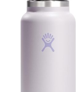 Hydro Flask Water Bottle - Insulated Stainless Steel - Wide Mouth Flex Lid, Non Spill, Leakproof and Refillable in 32 Oz Cloud Pink