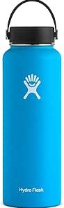 Hydro Flask Water Bottle - Stainless Steel & Vacuum Insulated - Wide Mouth with Leak Proof Flex Cap - 40 oz, Pacific