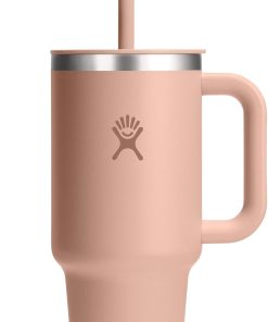 Hydro Flask Travel Tumbler with Handle, Lid and Straw - Insulated Stainless Steel in 32 Oz Seacliff