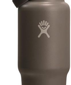 Hydro Flask Travel Water Bottle - Insulated Stainless Steel - Wide Straw Lid, Non Spill, Leakproof in 32 Oz Sandpiper