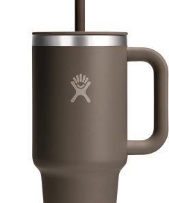 Hydro Flask Travel Tumbler with Handle, Lid and Straw - Insulated Stainless Steel in 32 Oz Sandpiper