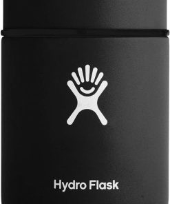 Hydro Flask Food Flask Thermos Jar - Stainless Steel & Vacuum Insulated - Leak Proof Cap - 12 oz, Black