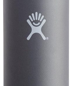Hydro Flask 18 oz Vacuum Insulated Stainless Steel Water Bottle, Standard Mouth with Loop Cap, Graphite