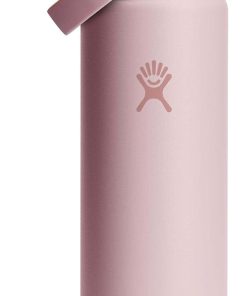 Hydro Flask Water Bottle - Insulated Stainless Steel - Wide Straw Lid, Non Spill, Leakproof in 24 Oz Trillium Pink
