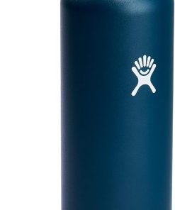 Hydro Flask Water Bottle - Insulated Stainless Steel - Straw Lid, Non Spill, Leakproof 24 Oz Indigo Blue