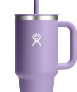 Hydro Flask Travel Tumbler with Handle, Lid and Straw - Insulated Stainless Steel in 32 Oz Moonshadow