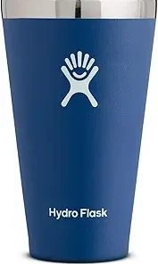Hydro Flask 16 oz True Pint Cup for Beer or Cider - Stainless Steel & Vacuum Insulated - Stackable & Shatterproof - Cobalt