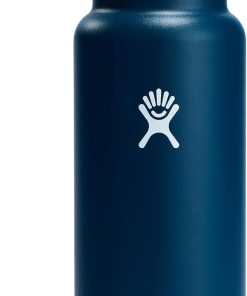 Hydro Flask Water Bottle - Insulated Stainless Steel - Wide Mouth Chug Lid, Non Spill, Leakproof in 40 Oz Indigo Blue
