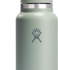 Hydro Flask Water Bottle - Insulated Stainless Steel - Wide Mouth Chug Lid, Non Spill, Leakproof in 32 Oz Tonal Agave Green
