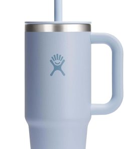 Hydro Flask Travel Tumbler with Handle, Lid and Straw - Insulated Stainless Steel in 24 Oz Surf