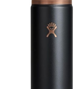 Hydro Flask Water Bottle - Insulated Stainless Steel - Wide Straw Lid, Non Spill, Leakproof in 24 Oz Black Arc