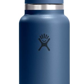 Hydro Flask Water Bottle - Insulated Stainless Steel - Wide Mouth Flex Chug Lid, Non Spill, Leakproof in 32 Oz Harbor Blue