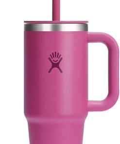 Hydro Flask Travel Tumbler with Handle, Lid and Straw - Insulated Stainless Steel in 24 Oz Reef