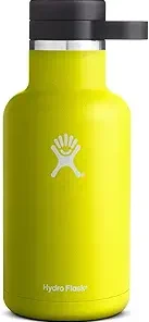 Hydro Flask 64 oz Beer Growler - Stainless Steel & Vacuum Insulated - Easy-Carry Handle - Citron