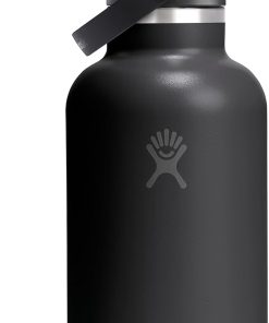 Hydro Flask Water Bottle - Insulated Stainless Steel - Wide Straw Lid, Non Spill, Leakproof in 64 Oz Tonal Black