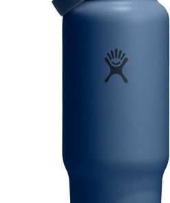 Hydro Flask Travel Water Bottle - Insulated Stainless Steel - Wide Straw Lid, Non Spill, Leakproof in 40 Oz Harbor Blue