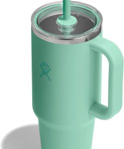 Hydro Flask 24 Oz Travel Tumbler with Handle, Clear Lid and Straw - Insulated Stainless Steel