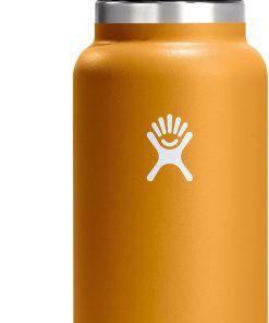 Hydro Flask Water Bottle - Insulated Stainless Steel - Wide Mouth Flex Lid, Non Spill, Leakproof and Refillable in 32 Oz Fossil Brown