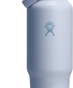 Hydro Flask Travel Water Bottle - Insulated Stainless Steel - Wide Straw Lid, Non Spill, Leakproof in 40 Oz Surf Blue