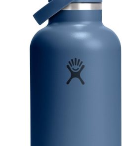 Hydro Flask Water Bottle - Insulated Stainless Steel - Wide Straw Lid, Non Spill, Leakproof in 64 Oz Harbor Blue