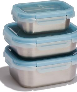 Hydro Flask Food Container Bundle ?C Hot Lunch Stainless Steel Snack Containers with Lids ?C 2 Cup, 3.5 Cup, and 5 Cup Capacities in Rain