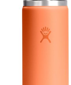 Hydro Flask Water Bottle - Insulated Stainless Steel - Wide Mouth Flex Lid, Non Spill, Leakproof and Refillable in 20 Oz Nectar Orange