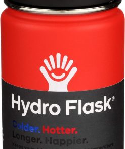 Hydro Flask 12 oz Travel Coffee Flask | Stainless Steel & Vacuum Insulated | Wide Mouth with Hydro Flip Cap | Lava