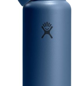 Hydro Flask Water Bottle - Insulated Stainless Steel - Wide Straw Lid, Non Spill, Leakproof in 40 Oz Harbor Blue