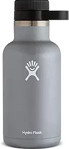 Hydro Flask Beer Growler - Stainless Steel & Vacuum Insulated - Easy-Carry Handle - 64 oz, Graphite